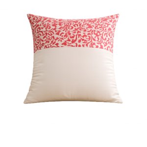 Accent cushion red batik half