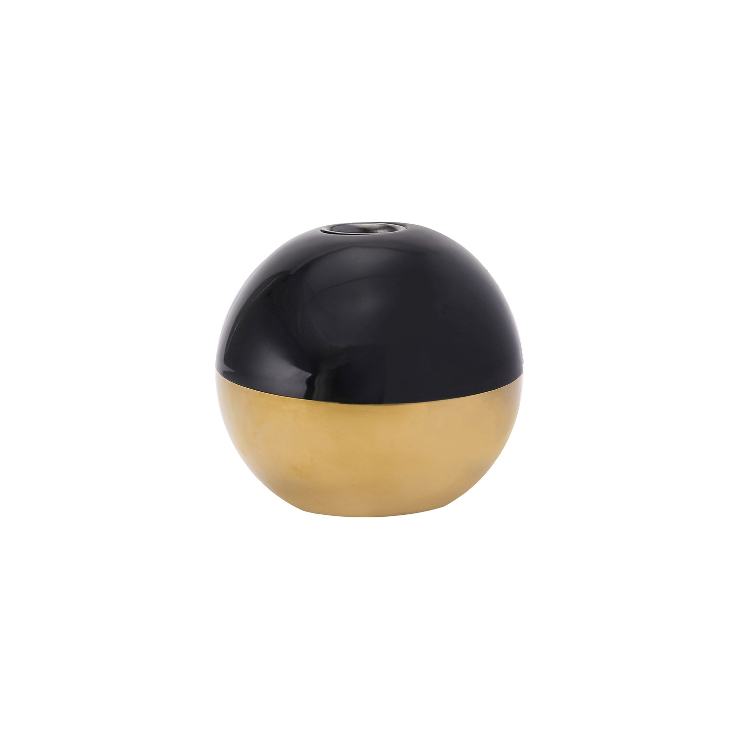 White and gold candle holder